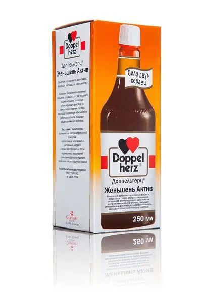ДОППЕЛЬГЕРЦ Актив Жень-Шень эликсир (фл.) 250мл N1 (Квайссер Фарма, ГЕРМАНИЯ)