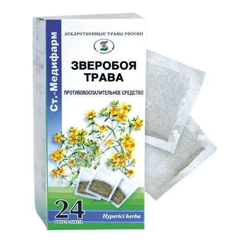 ЗВЕРОБОЯ ТРАВА сырье (фильтр-пак.) 1.5г N24 (СТ-Медифарм, РФ)