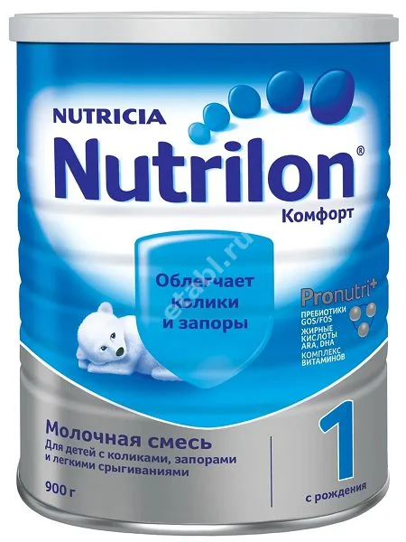 НУТРИЛОН Комфорт смесь сухая 1 0-6м 900г (ИСТРА-НУТРИЦИЯ, РФ)