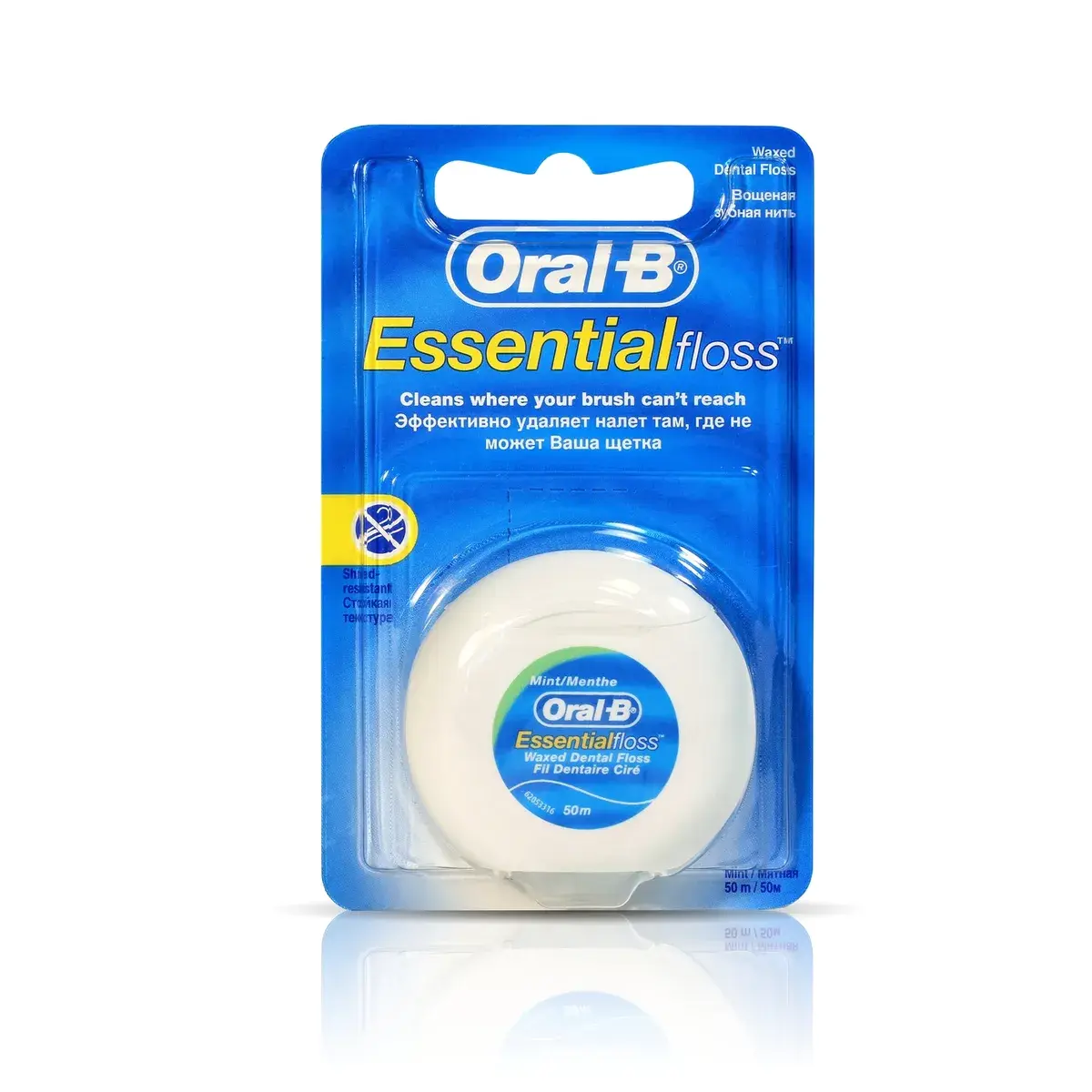 ОРАЛ-БИ (ORAL-B) Essential Floss зубная нить вощеная 50м Мята (ПРОКТЕР & ГЕМБЛ , ИРЛАНДИЯ)