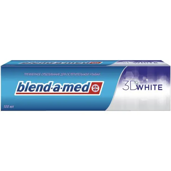 БЛЕНД-А-МЕД 3D White зубная паста Трехмерное отбеливание 100мл (ПРОКТЕР & ГЕМБЛ , ГЕРМАНИЯ)