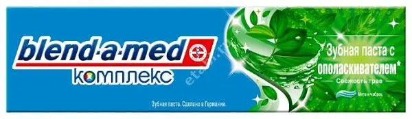 БЛЕНД-А-МЕД Комплекс зубная паста с ополаскивателем Свежесть трав 100мл Мята/Чабрец (ПРОКТЕР & ГЕМБЛ , ГЕРМАНИЯ)