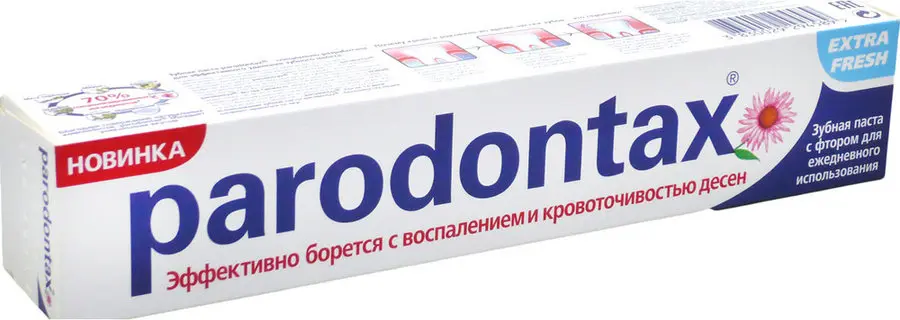 ПАРОДОНТАКС зубная паста Экстра Фреш 75мл (ГЛАКСО СМИТ КЛЯЙН, СЛОВАКИЯ/ВЕЛИКОБРИТАНИЯ)