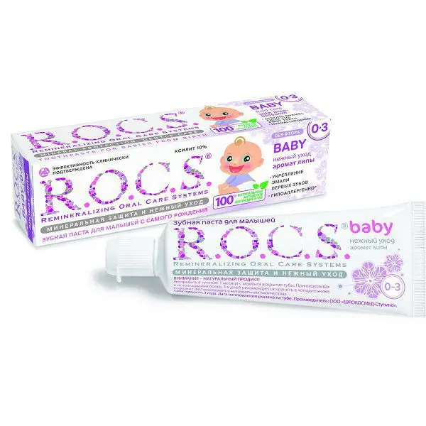 РОКС Baby зубная паста Минеральная защита и нежный уход 0-3лет 45г (ДИАРСИ (R.O.C.S.), РФ)