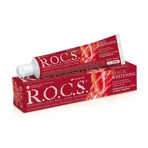 РОКС зубная паста Волшебное отбеливание 74г (ДИАРСИ (R.O.C.S.), РФ)
