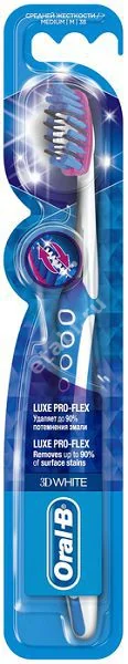 ОРАЛ-БИ (ORAL-B) 3D White Luxe зубная щетка Pro-Flex средн. жестк. (ПРОКТЕР & ГЕМБЛ , ГЕРМАНИЯ/ИРЛАНДИЯ)