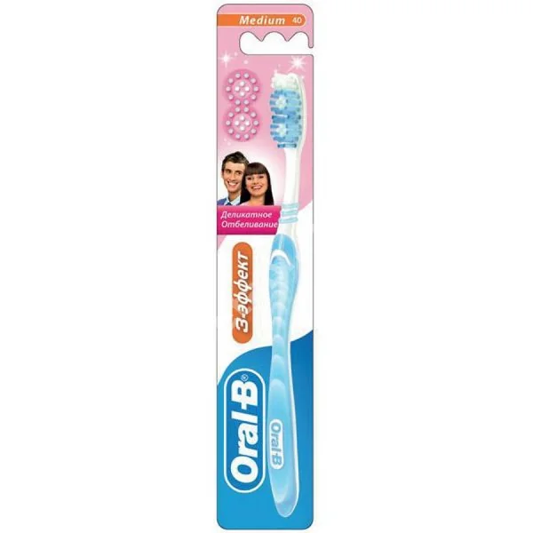 ОРАЛ-БИ (ORAL-B) 3-Effect зубная щетка Деликатное отбеливание средн. жестк. (ПРОКТЕР & ГЕМБЛ , ИНДИЯ/ИРЛАНДИЯ)