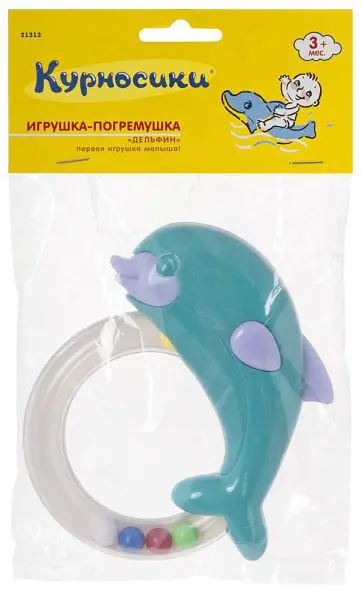 КУРНОСИКИ погремушка Дельфин 3м+ 21313 (Сан Бонд Интернэшнл, КИТАЙ)