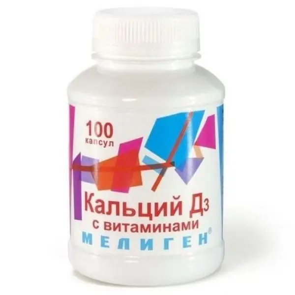 КАЛЬЦИЙ Д3 с витаминами капс. N100 (Мелиген, РФ)