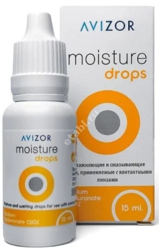 АВИЗОР Мойсчур Дропс (Moisture Drops) ср-во по уход. контакт. линз 0.1% - 15мл N1 (Авизор, ИСПАНИЯ)