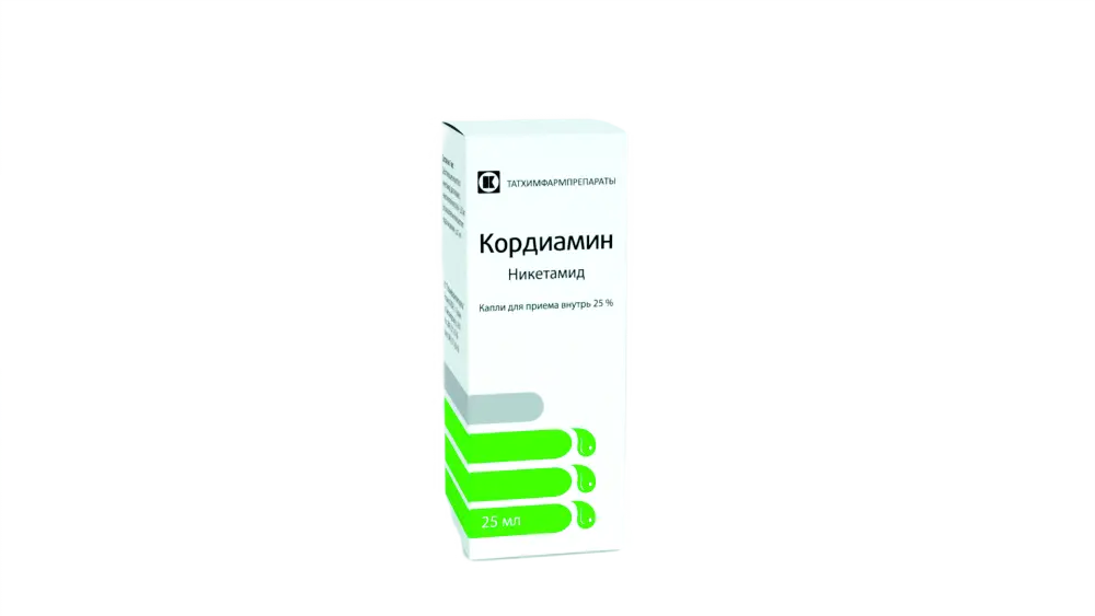 КОРДИАМИН капли внутр. (фл.) 25% - 25мл N1 (Татхимфармпрепараты, РФ)