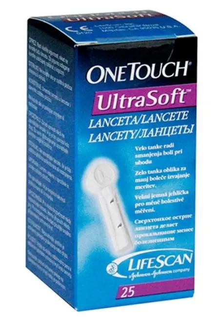 ЛАНЦЕТ One Touch UltraSoft N25 (ДЖНС&ДЖНС (ДИАБЕТ), США)