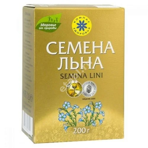 ЛЬНА СЕМЯ 200г N1 (Компас Здоровья НПО, РФ)
