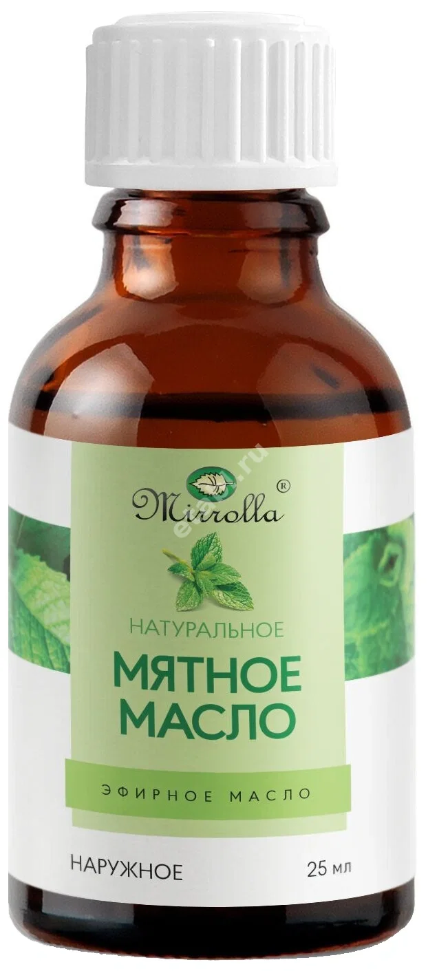 МАСЛО ЭФИРНОЕ Мята 25мл (МИРРОЛЛА, РФ)