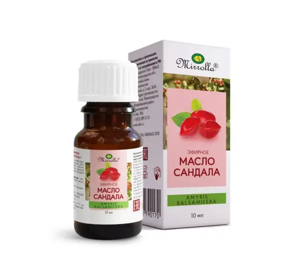 МАСЛО ЭФИРНОЕ Сандал 10мл (МИРРОЛЛА, РФ)
