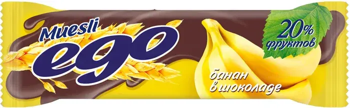 ЭГО батончик-мюсли 25г Банан в шоколаде (Формула Жизни, РФ)
