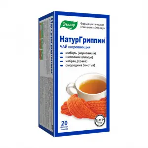 НАТУРГРИППИН согревающий чай (фильтр-пак.) 2г N20 (ЭВАЛАР, РФ)