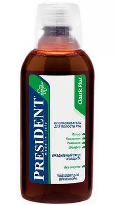 ПРЕЗИДЕНТ ополаскиватель для полости рта Классик плюс 250мл (ПРЕМЬЕР-ПРОДУКТ, ИТАЛИЯ)