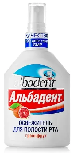 АЛЬБАДЕНТ освежитель для полости рта 35мл Грейпфрут (Вита ХБО при РАН, РФ)