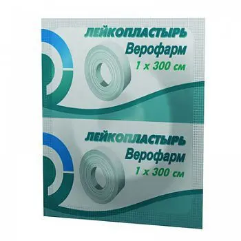 ПЛАСТЫРЬ ФИКСИРУЮЩИЙ Верофарм ткан бел. 1х300см N1 (ВЕРОФАРМ, РФ)