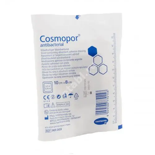 ПОВЯЗКА Ранозаживляющая Космопор Antibacterial стер. 8х10см N1 (Пауль Хартманн, ГЕРМАНИЯ)
