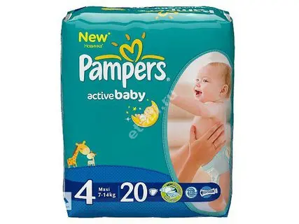 ПАМПЕРС подгузники детские Active Baby 7 (8)-14кг р.макси 4 N20 (ПРОКТЕР & ГЕМБЛ , РФ/ГЕРМАНИЯ/ВЕНГРИЯ/ПОЛЬША)