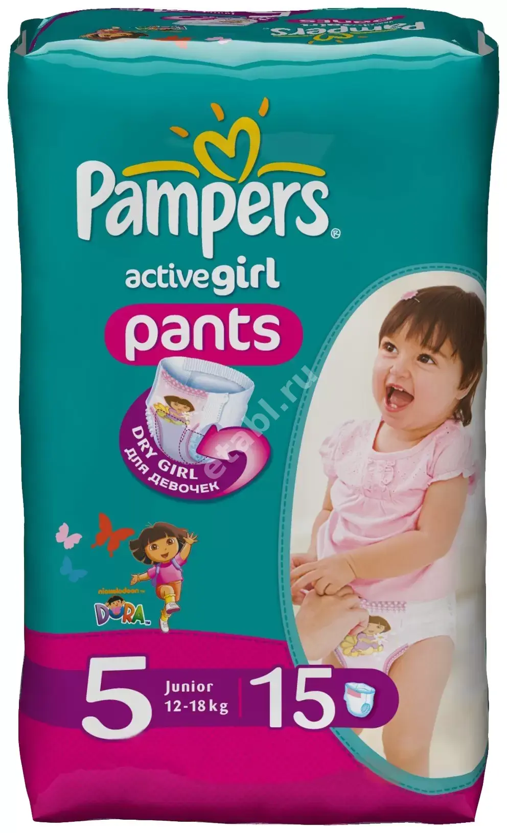 ПАМПЕРС подгузники-трусики Active Girl 12-18кг р.юниор 5 для девочек N15 (ПРОКТЕР & ГЕМБЛ , ГЕРМАНИЯ)