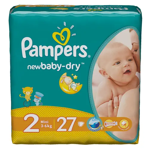 ПАМПЕРС подгузники детские New Baby 3-6кг р.мини 2 N27 (ПРОКТЕР & ГЕМБЛ , РФ)