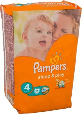 ПАМПЕРС подгузники детские sleep&play 7-14кг р.макси 4 N14 (ПРОКТЕР & ГЕМБЛ , ГЕРМАНИЯ)