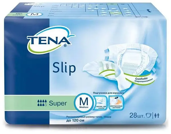 ТЕНА Slip подгузники д/взрослых Super 7кап. р.M N28 (Эссити Хайджин энд Хелс, РФ)