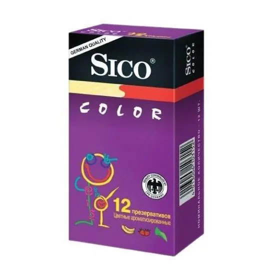 СИКО (SICO) презервативы N12 color (цветные ароматизированные) (БОЛЕАР, ГЕРМАНИЯ)