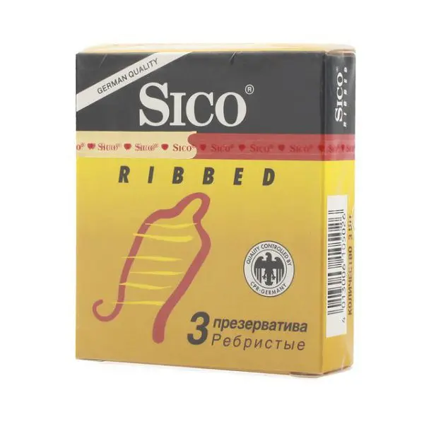 СИКО (SICO) презервативы N3 Ribbed (ребристые) (БОЛЕАР, ГЕРМАНИЯ)