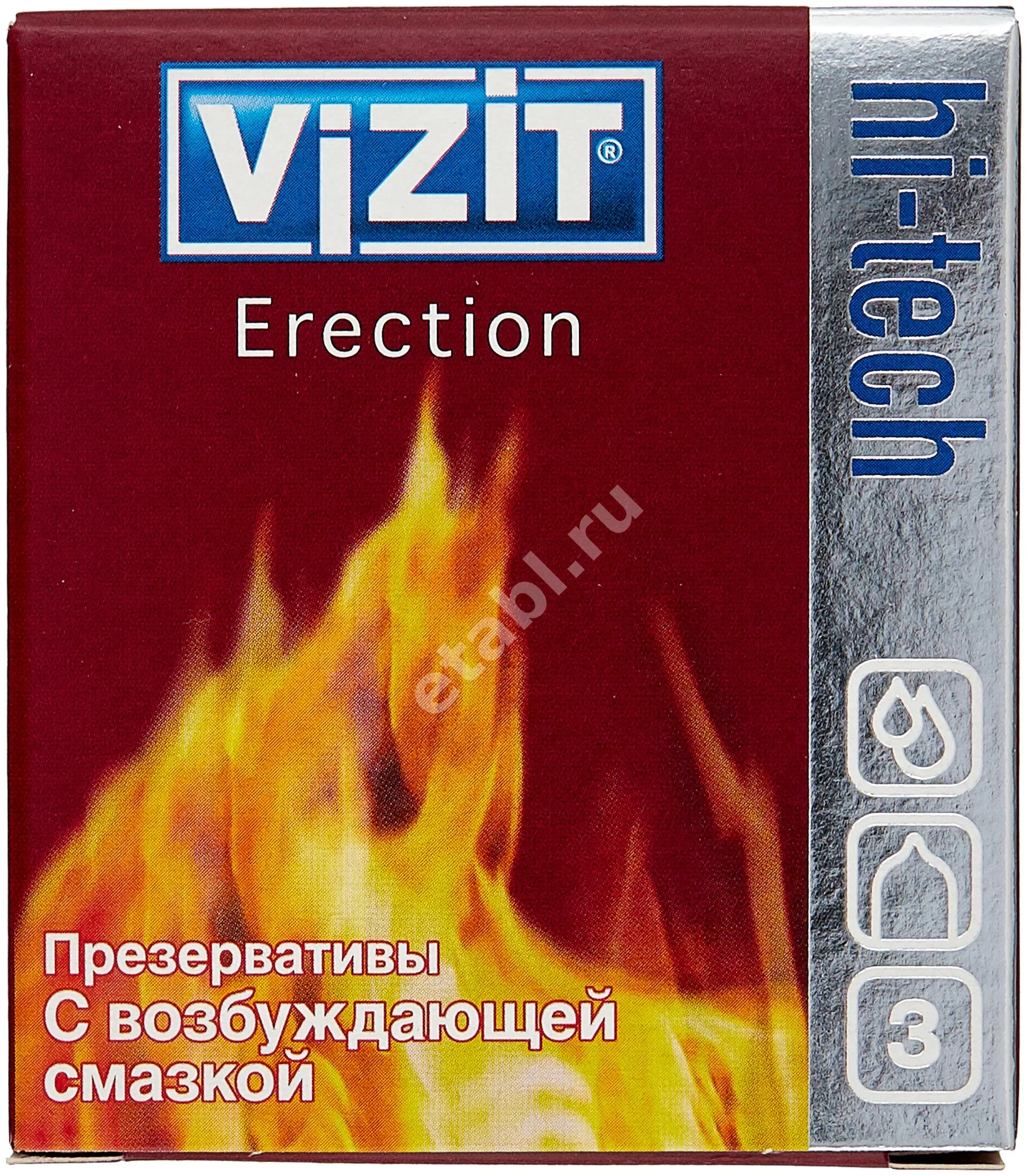 ВИЗИТ (VIZIT) Hi-tech презервативы Erection (с возбужд смазкой) N3 (БОЛЕАР, ГЕРМАНИЯ)