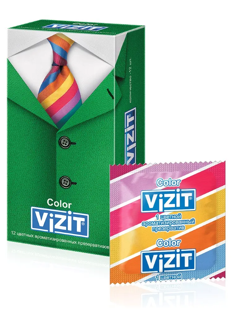 ВИЗИТ (VIZIT) Color презервативы N12 ароматиз (БОЛЕАР, ГЕРМАНИЯ)