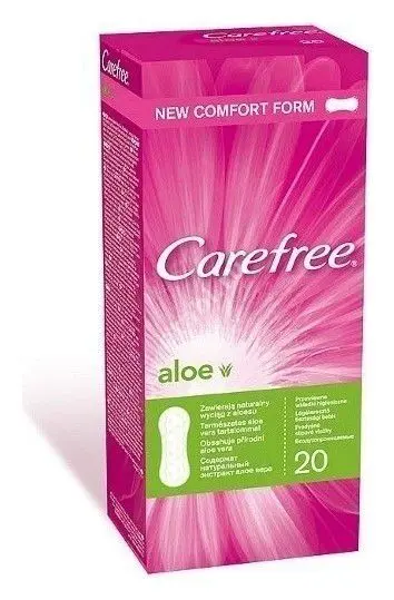 КЭФРИ (CAREFREE) прокладки ежедневные N20 Алоэ (ДЖНС&ДЖНС, ИТАЛИЯ)