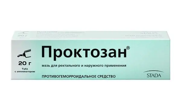 ПРОКТОЗАН мазь д/наружн. и рект. прим. (туба) 20г N1 (ШТАДА, ГЕРМАНИЯ)
