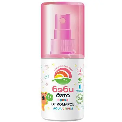 ДЭТА Беби Кроха спрей от комаров Аква 2 в1 75мл (ХИМИК, РФ)