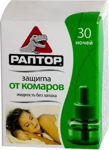 РАПТОР жидкость от комаров 30 ночей Без запаха (Зобеле Индастри Кемике, ИТАЛИЯ)