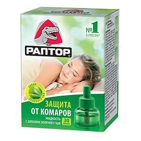 РАПТОР Некусайка жидкость от комаров 30 ночей N1 Зеленый чай (Зобеле Индастри Кемике, ИТАЛИЯ)