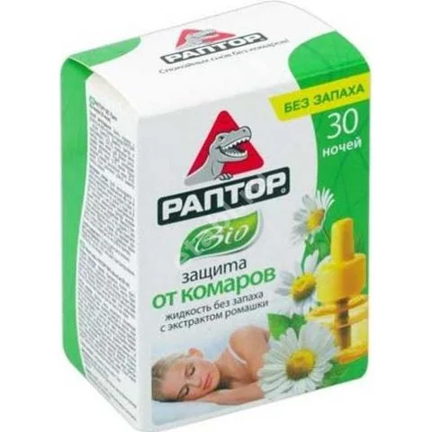 РАПТОР жидкость от комаров 30 ночей Ромашка (Зобеле Индастри Кемике, ИТАЛИЯ)
