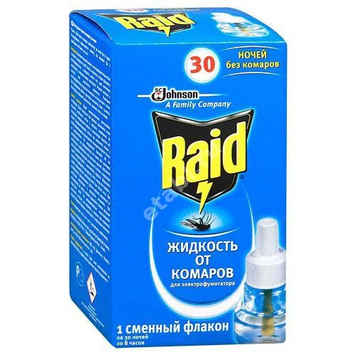 РЭЙД жидкость от комаров 30 ночей (Шанхай Джонсон, КИТАЙ)