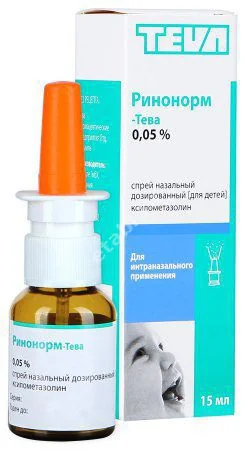 РИНОНОРМ спрей наз. (фл.) 0.05% - 15мл N1 (ТЕВА, ГЕРМАНИЯ)