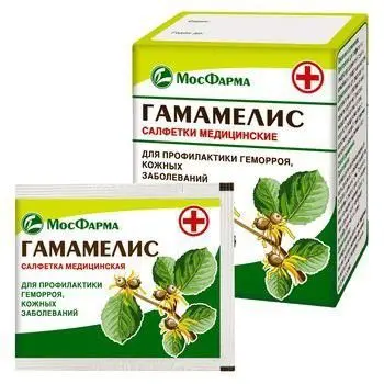 ГАМАМЕЛИС салфетки для профилакт. геморроя, кожных заболеваний N10 (Московская Ф.Ф., РФ)