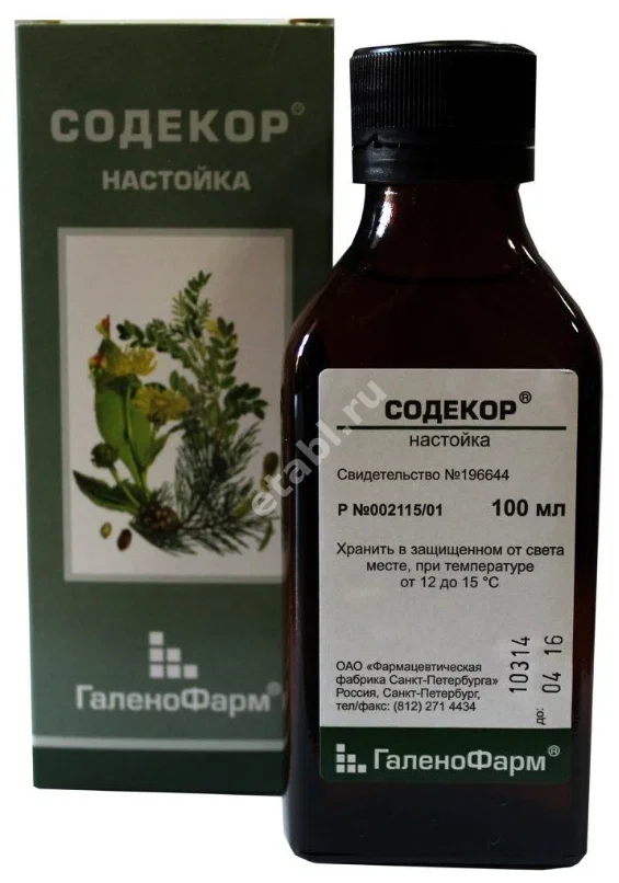 СОДЕКОР настойка 100мл N1 (Санкт-Петербургская Ф.Ф., РФ)