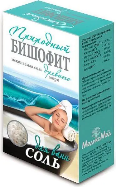 БИШОФИТ Природный соль для ванн 180г (МЕДИКОМЕД, РФ)