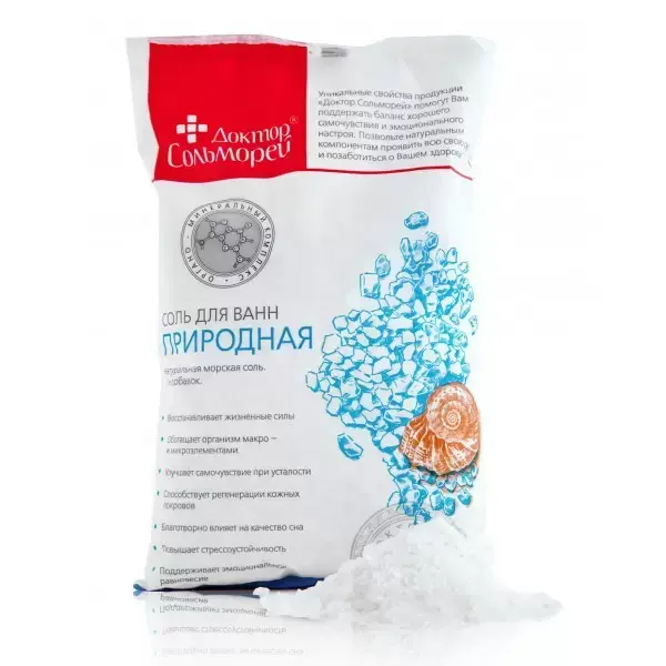 ДОКТОР СОЛЬМОРЕЙ соль для ванн Природная 1 000г (Лаборатория Катрин, РФ)