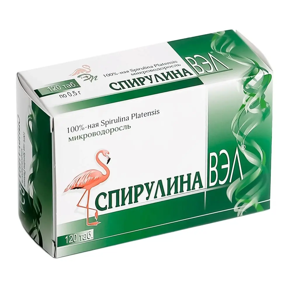 СПИРУЛИНА ВЭЛ табл. 0.5г N120 (ДИОД, РФ)