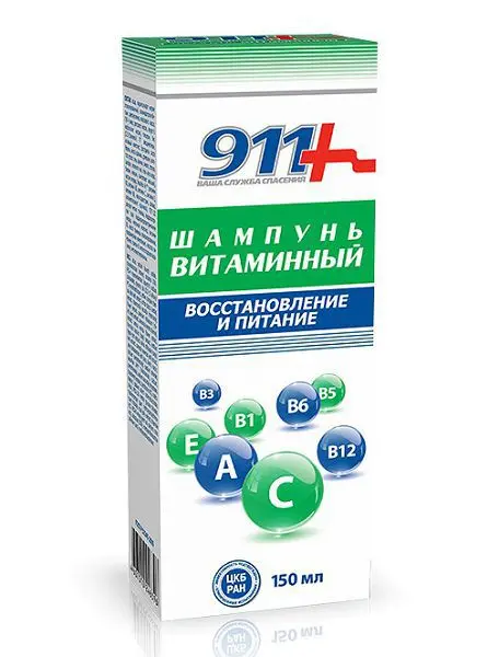 911 Витаминный шампунь восстан/питание 150мл (ТВИНС ТЭК, РФ)