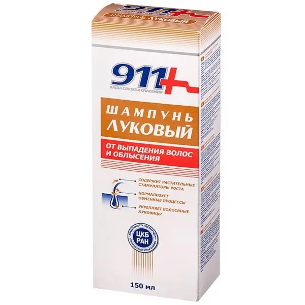 911 Луковый шампунь от выпадения/облысения 150мл (ТВИНС ТЭК, РФ)