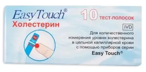 ТЕСТ-ПОЛОСКИ к анализатору Easy Touch для определения холестерина N10 (Биоптик Текнолоджи, ТАЙВАНЬ)